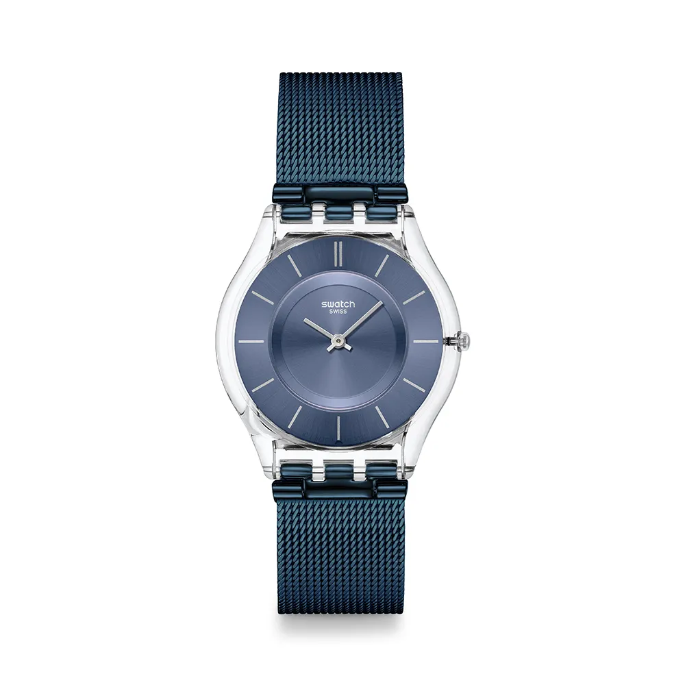【SWATCH】COOL SKIES 超薄手錶/男錶/女錶/瑞士製造 SS08K120M(34mm)