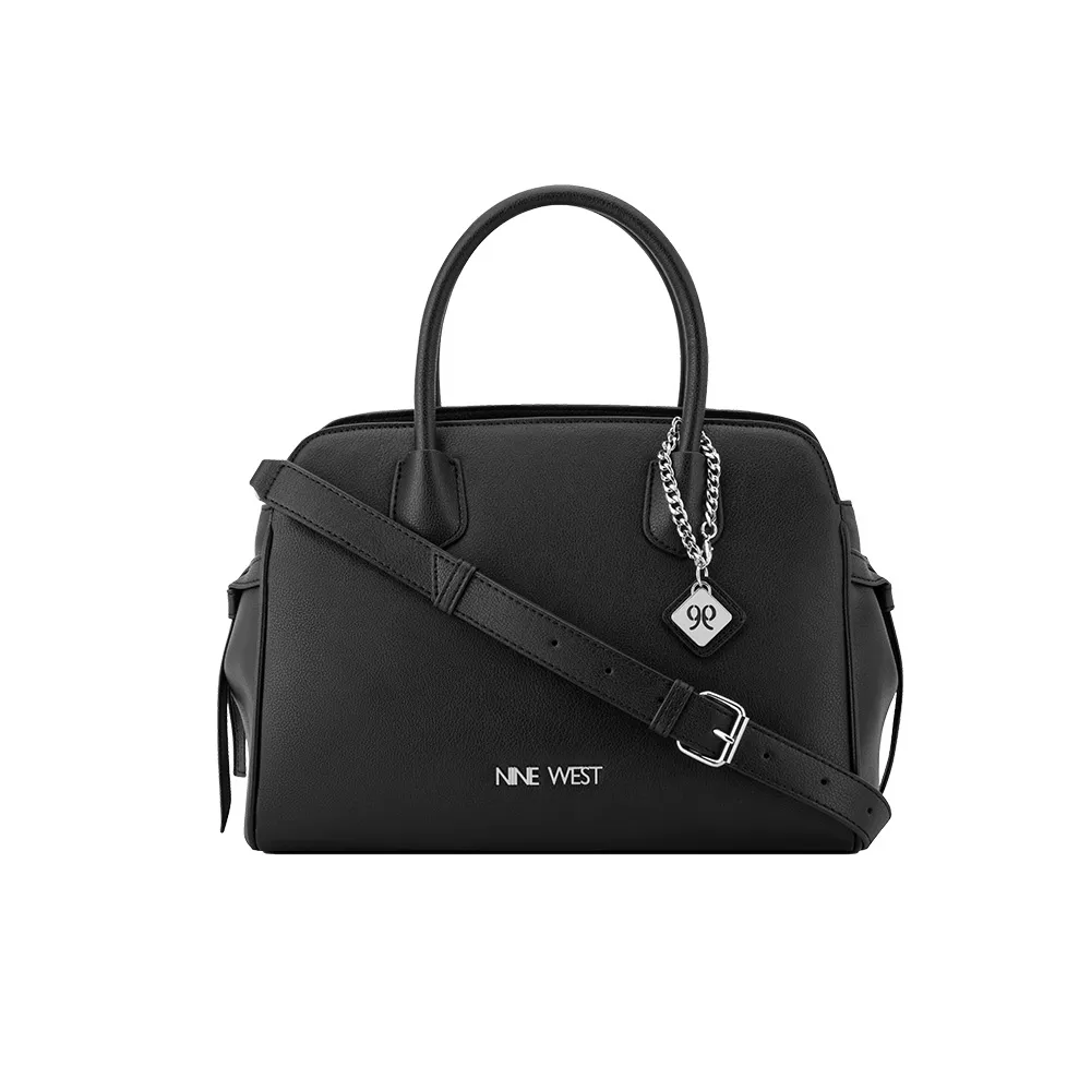 【NINE WEST】ISIDORE 經典手提兩用托特包 斜背包-黑色(579207)