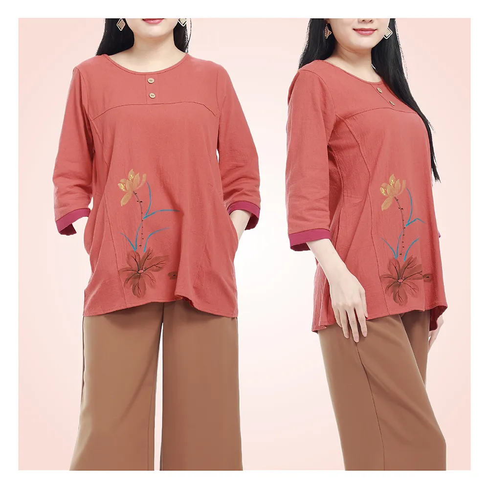 【水衫】雙層棉花樣朵朵上衣三件組(M09-66)