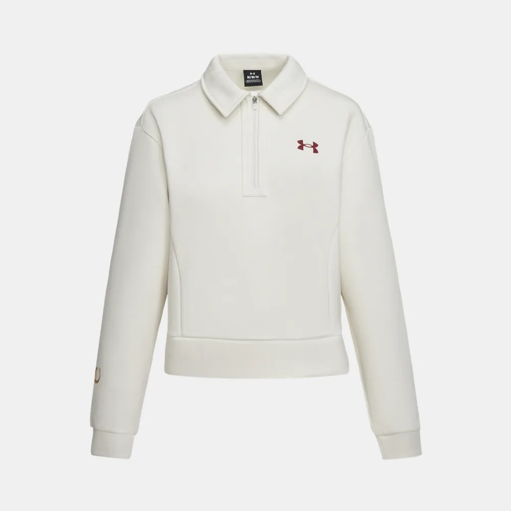 【UNDER ARMOUR】UA 女 APAC LNY CNY 新年 Fleece 半開襟長袖帽T_6014320-110(白色)