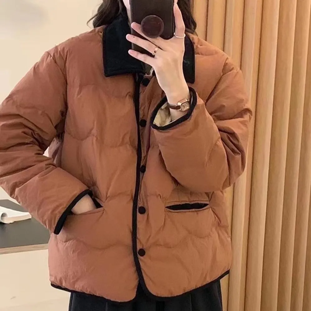 【巴黎精品】頂級真羽絨外套90%鴨絨羽絨衣秋冬外套保暖上衣大碼休閒女裝(舒適女外套2色n1lu58)