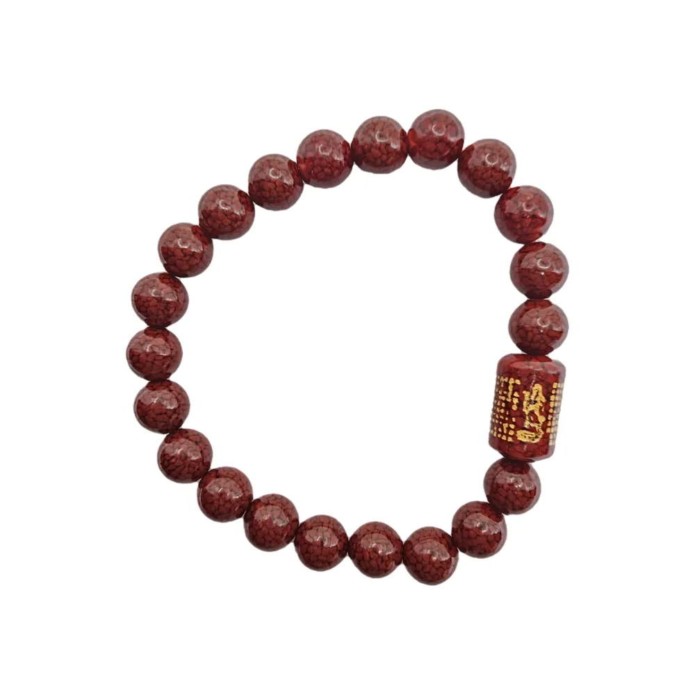【藏古祥館】晶體硃砂手串  HZA32(宗教開運 硃砂)