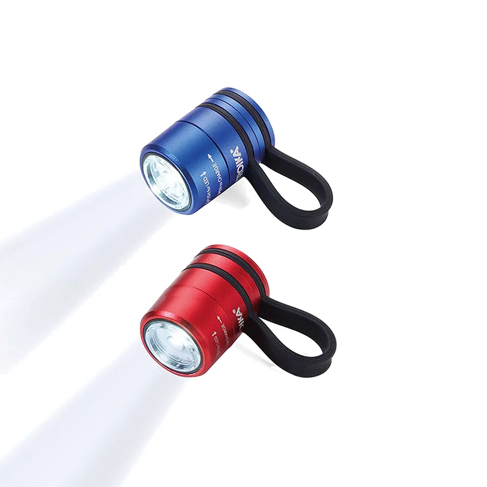 【Troika】夜間慢跑腳踏車照明燈#防水(LED2段光源與閃光燈可USB充電)