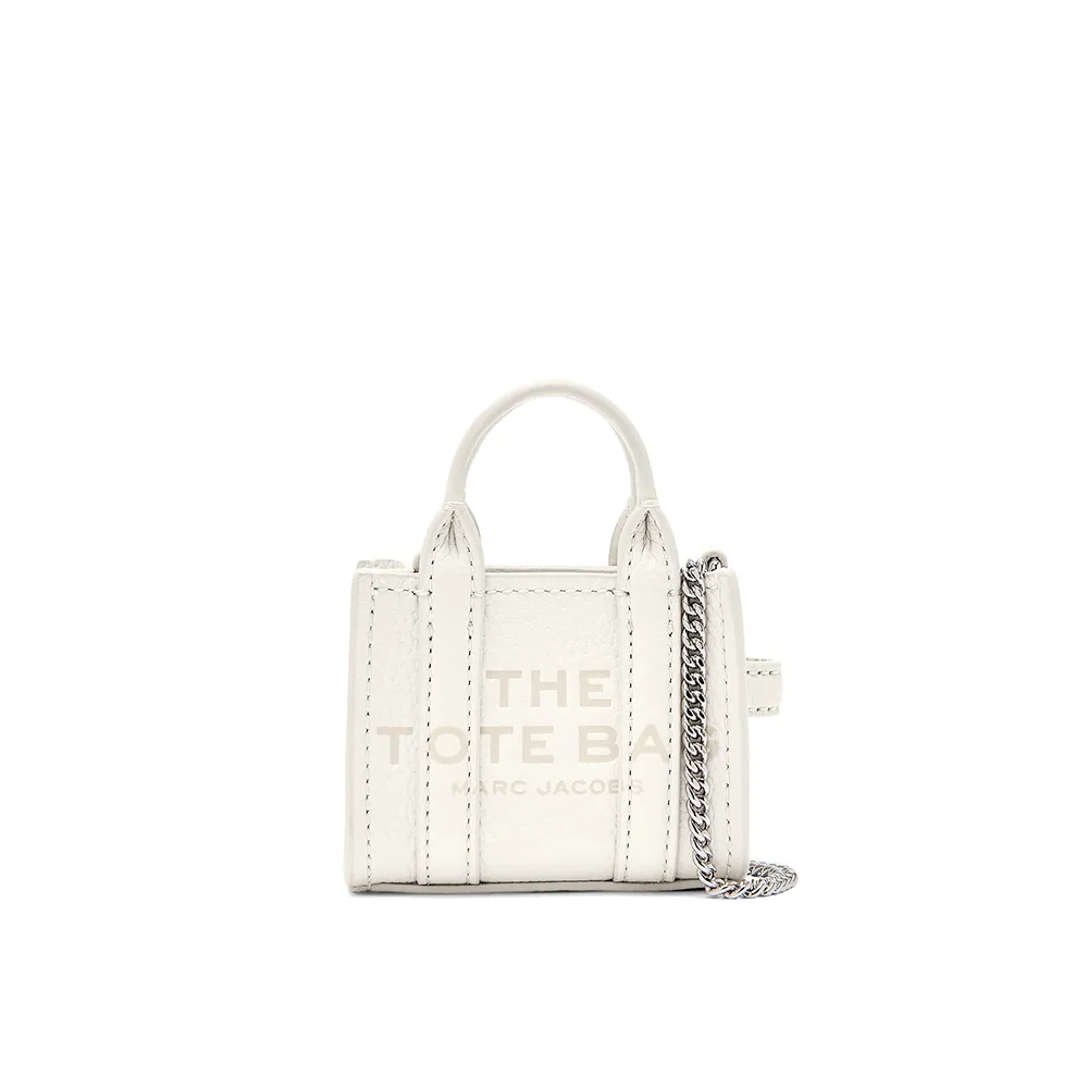 【MARC JACOBS】本季精選 MJ 棉花白迷你托特鍊包