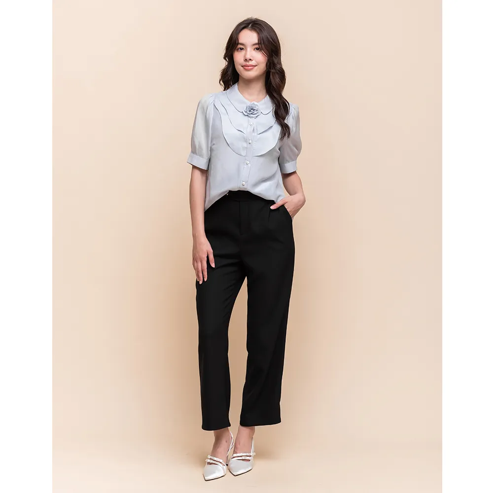 【perng yuh 芃諭名品】都會俐簡 輕彈 九分 直筒褲(2025 SS Collection|4A春夏新品上市)
